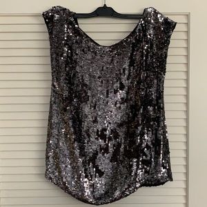 EUC Alice and Olivia sequined top, size M